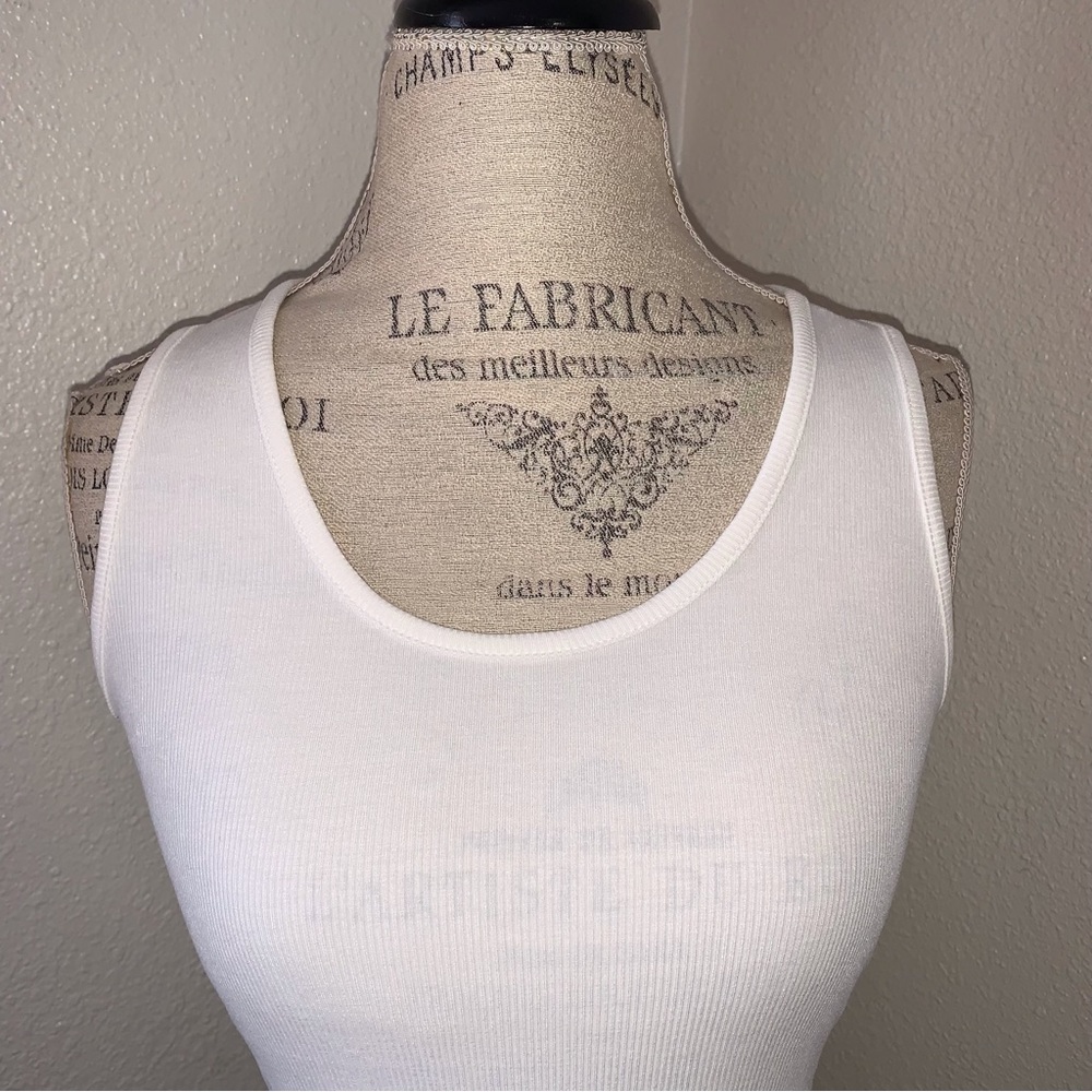 Mangopop Ribbed Racerback Bodysuit Tank Top - Picture 3 of 13